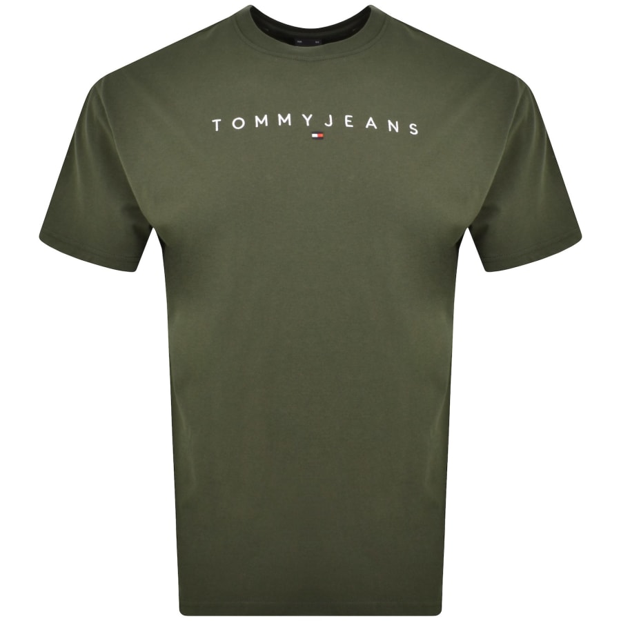 Tommy Jeans Linear T Shirt Green